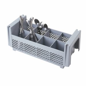 CUTLERY HOLDER – 8 COMPARTMENT FLATWARE BASKET – NO HANDLES