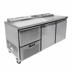 SALVADORE UNDERBAR FRIDGES – PIZZA TOP – SOLID DOOR – 2 AND HALF DOOR - UPS7018-R02
