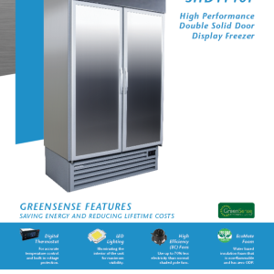 STAYCOLD SHD1140F DOUBLE SOLID HINGED DOOR DISPLAY FREEZER - 005170