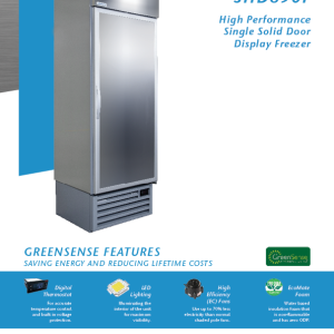 STAYCOLD SHD690F SINGLE SOLID HINGED DOOR DISPLAY FREEZER - 005150