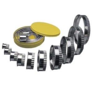 ROUND CUTTER SET S/STEEL - FLUTED 10 PIECE - RCF0010
