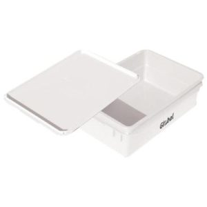 STORAGE CONTAINER LARGE WITH LID - PLASTIC - 600MM X 400MM X 195MM - SCL0002