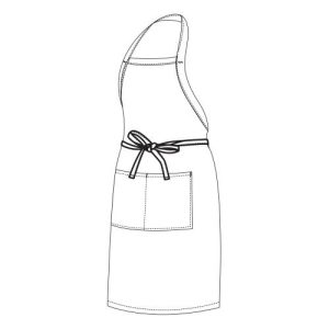 CHEFS UNIFORM – FULL BIB WHITE APRON UNI4019