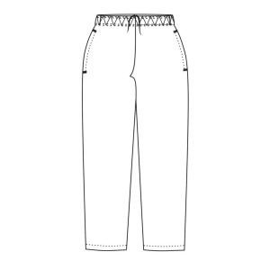 CHEFS UNIFORM – BAGGIES BLACK – X SMALL – DRAWCORD UNI7040