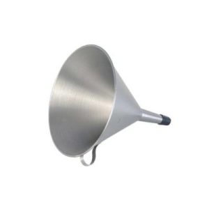 FUNNEL ROUND S/STEEL WITH REMOVABLE STRAINER - 180MM - FRS0180