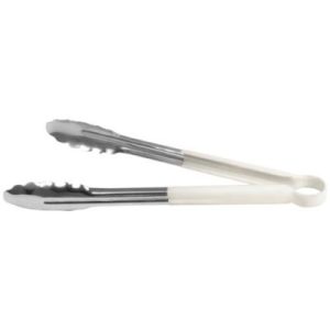 COLOURED UTILITY TONGS (WHITE) - 300MM - TCU0300
