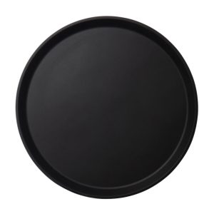 CAMTREAD NON-SLIP FIBERGLASS TRAY ROUND - 40.5CM BLACK - CFT0405