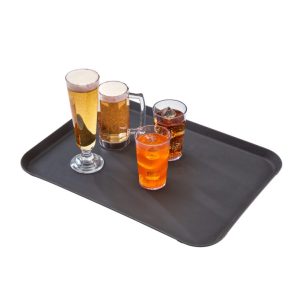 CAMTREAD NON-SLIP FIBERGLASS TRAY RECTANGULAR - BLACK - 38CM W X 51.5CM - CFT5150