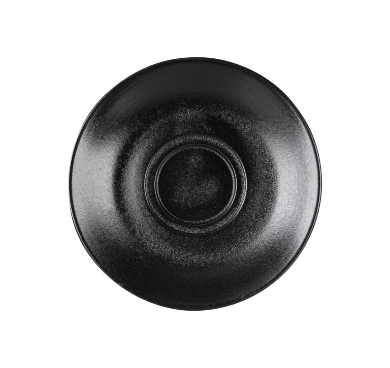 TEMPEST FORTIS BLACK DOUBLE WELL SAUCER 15CM - DA-1116