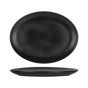 TEMPEST FORTIS BLACK OVAL PLATTER 31CM - DA-1125