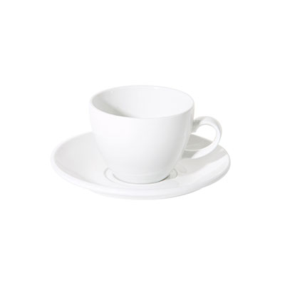 PRIMA FORTIS WHITE DOUBLE WELL SAUCER 15CM - SP-DA211
