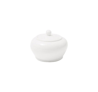PRIMA FORTIS WHITE SUGAR BOWL WITH LID 20CL - DA-304