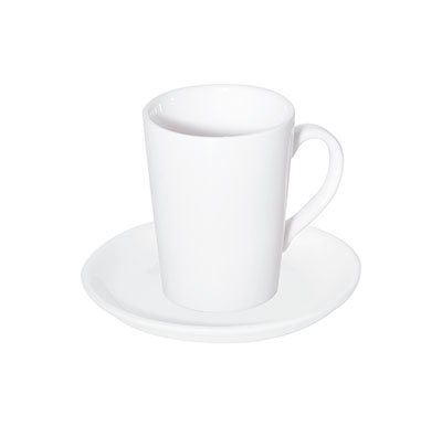PRIMA FORTIS WHITE DOUBLE WELL SAUCER 15CM - DA-996