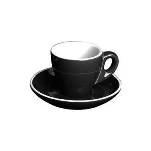 ITALIA FORTIS BLACK ESPRESSO SAUCER 12.5CM - GS-R806S-B