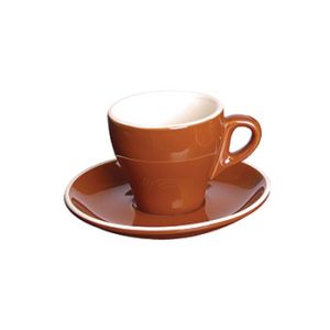 ITALIA FORTIS BROWN CAPPUCCINO SAUCER 14.1CM - GS-R809S-BR