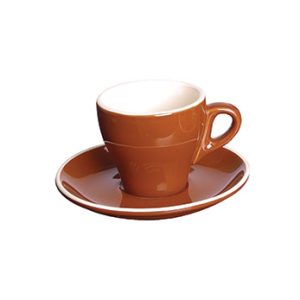 ITALIA FORTIS BROWN CAPPUCCINO SAUCER 16CM - GS-R813S-BR