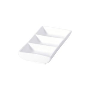 ACCENT FORTIS WHITE RECT. 3-DIVIDED DISH 17CM - NG5510-17