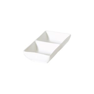ACCENT FORTIS WHITE RECT. 2-DIVIDED DISH 14CM - NG5511-14