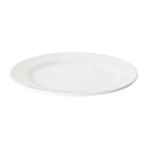 PRIMA FORTIS WHITE ROUND PLATE WIDE RIM 23CM - SP-DA204