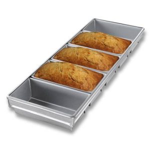BREAD TRAY ALUSTEEL - FIVE TRAY 584 X 284 X 115 MM - 270MM X 100MM X 115MM PER BREAD PAN - BTA0500