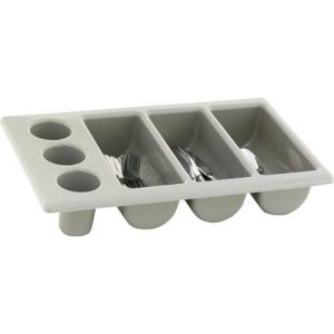 CUTLERY TRAY GREY 3 DIVISION - 500MM X 300MM - CTH0003