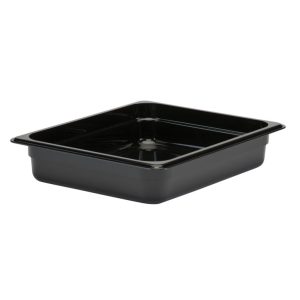 GN FOODPAN 1/2 POLYCARBONATE BLACK 65MM D - INH5065-C