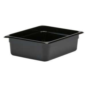 GN FOODPAN 1/2 POLYCARBONATE BLACK 100MM D - INH5100-C