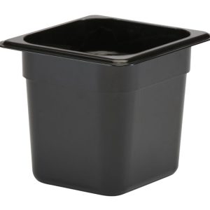 GN FOODPAN 1/6 POLYCARBONATE BLACK 150MM D - INS4100-C