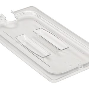 POLYCARBONATE CLEAR LID WITH HANDLE - NOTCHED - FOR 1/3 PANS - INT4002-C