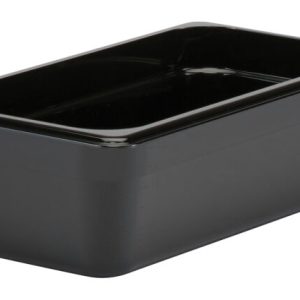 GN FOODPAN 1/3 POLYCARBONATE BLACK 100MM D - INT5101-C
