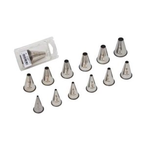 NOZZLE SET S/STEEL - PLAIN 12 PIECE - NSS0012
