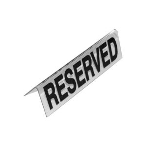 RESERVED TABLE SIGN PLASTIC - (CLEAR) - RTS0003