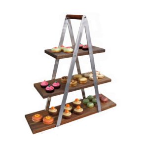 WOODEN DISPLAY STAND – THREE TIER (600MM X 180MM X 20MM) - WDS1003
